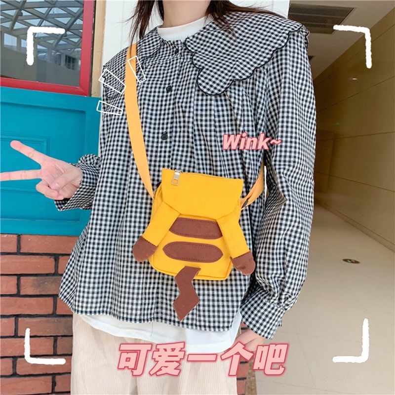 Túi Đeo Chéo Vai Hình Pikachu Dễ Thương 2022 Thời Trang Cho Nữ
