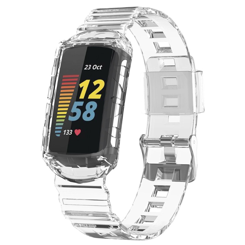 Dây Đeo Thay Thế Chất Liệu Silicon Màu Trơn Cho Fitbit- Charge5 3 SE