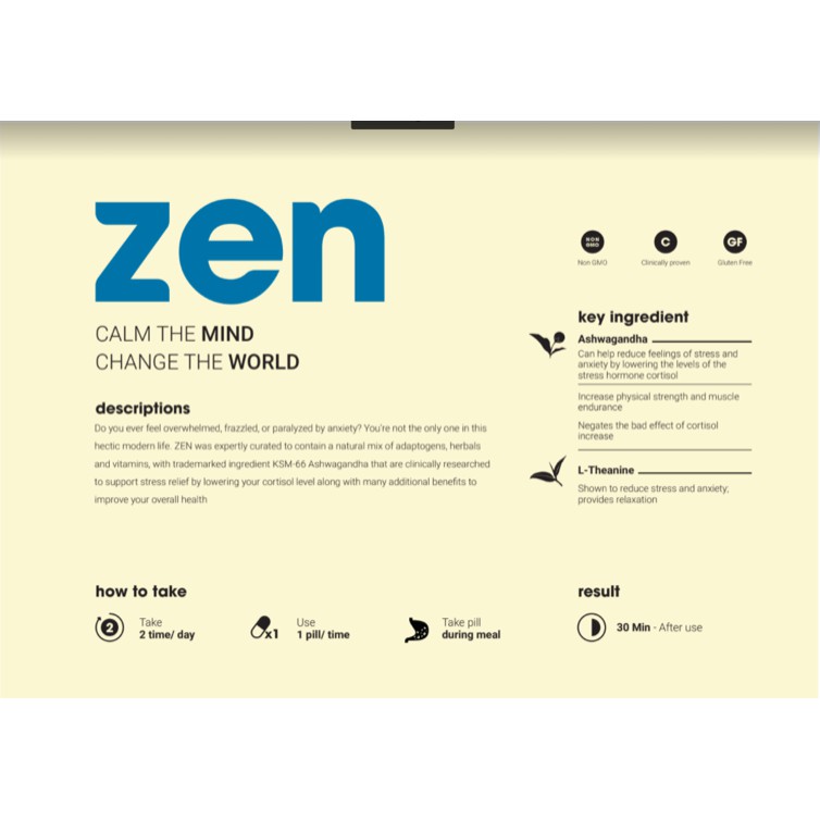 Viên uống ASHWAGANDHA sâm Ấn độ GIẢM CĂNG THẲNG, stress NeoWell Zen 45v | BigBuy360 - bigbuy360.vn