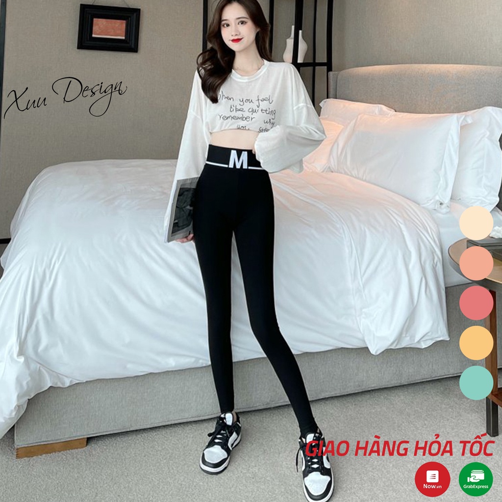 Quần Legging nữ Xuu cạp cao nâng mông, chất liệu len tăm co dãn - LG01 | BigBuy360 - bigbuy360.vn