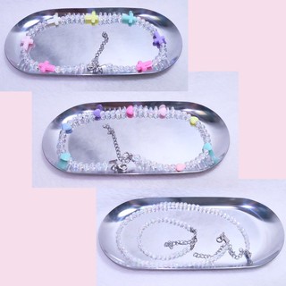 (có sẵn) dây chuyền chuỗi hạt trong suốt ulzzang trendy Hàn Quốc