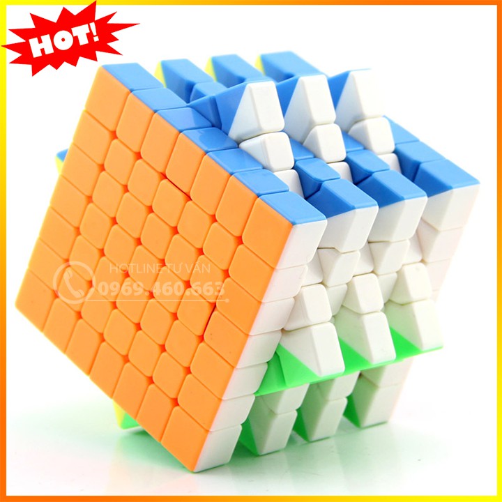 Rubik 7x7 Promotion Stickerless Mặt Hồng Cao Cấp Xoay Êm Bền Đẹp