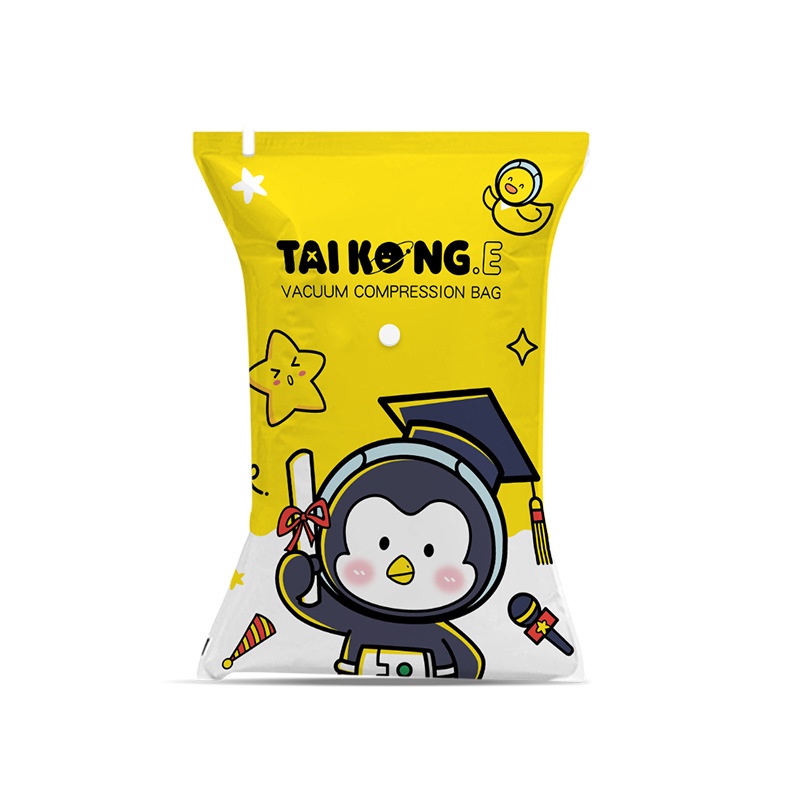 Túi Hút Chân Không Kích Thước Lớn Dày Dặn Họa Tiết Chim Cánh Cụt Dễ Thương