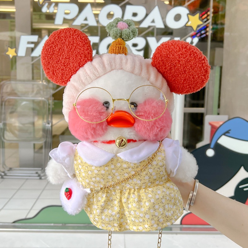 Túi Đeo Chéo Hình Chú Vịt Hoạt Hình Nhồi Bông Đáng Yêu