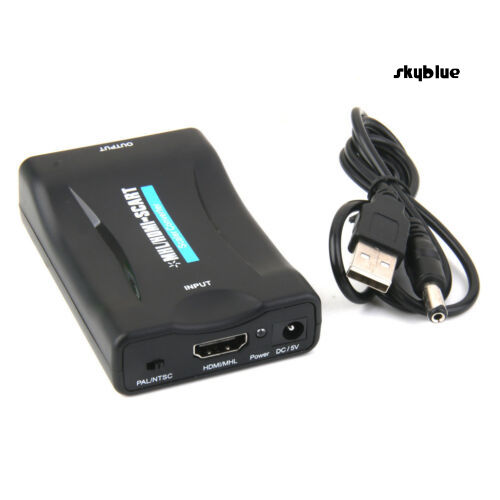 [SK]USB HDMI-compatible Male Lead to SCART Composite Video Converter Adapter with USB Cable