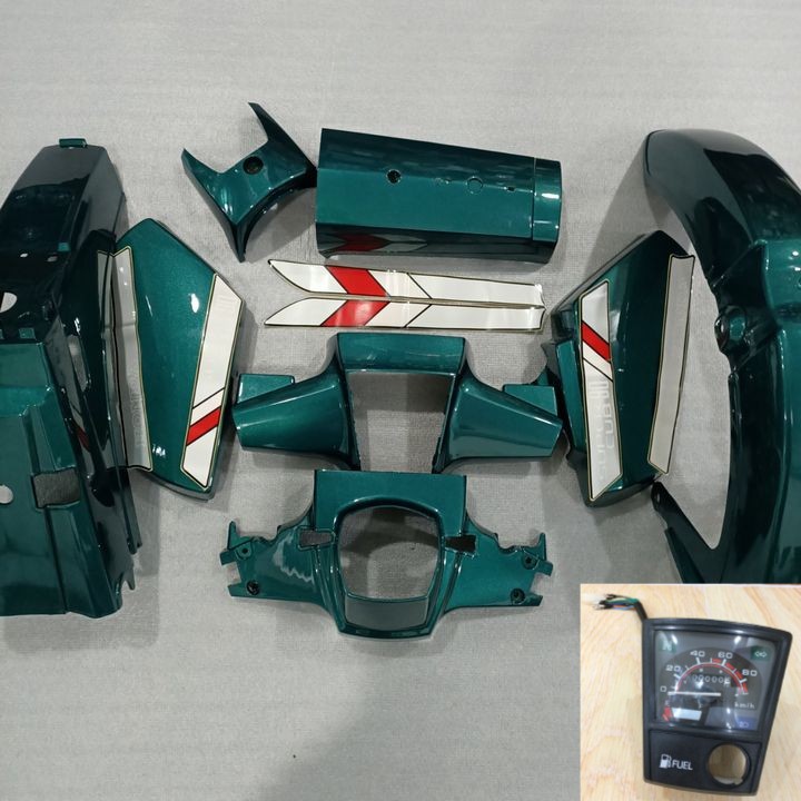 Dàn áo xe CUB 82 màu Xanh Rêu - Đồng hồ cơ cho xe Cub 82 Siêu chất