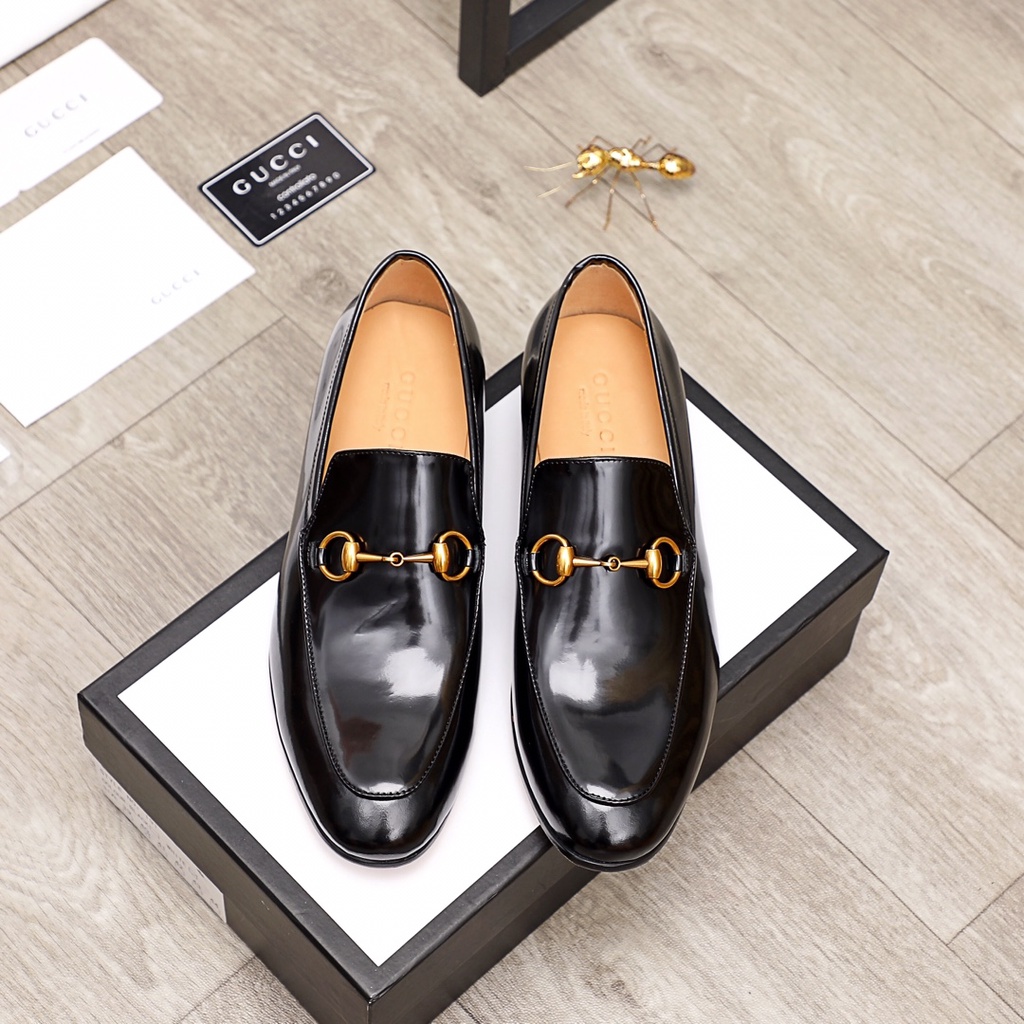 Giày lười nam da thật cao cấp GUCCI GG GC thiết kế sang trọng và thanh lịch mang đến phong cách chững chạc
