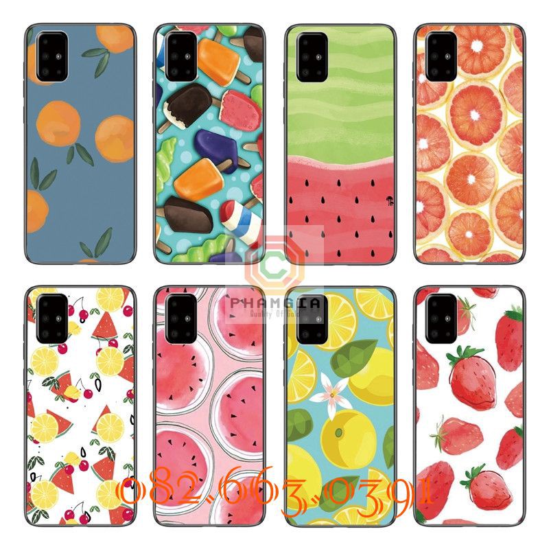 Ốp lưng Samsung M51 dẻo in hình trái cây chibi