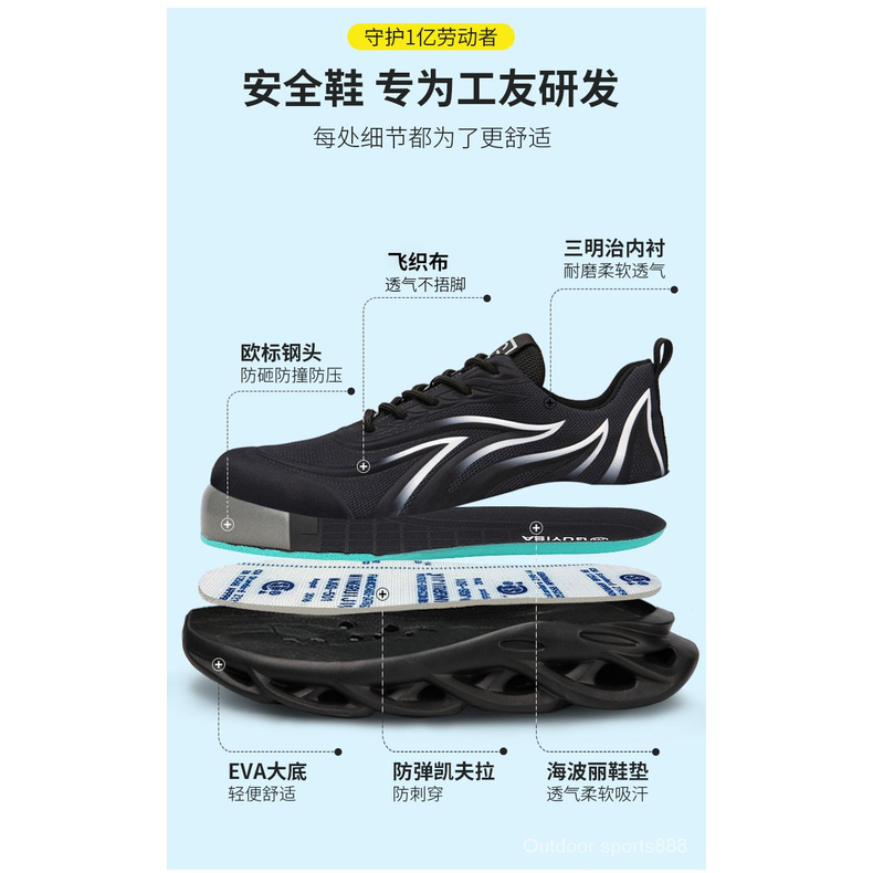 Fashion Safety Anti-Slip Sports Shoes