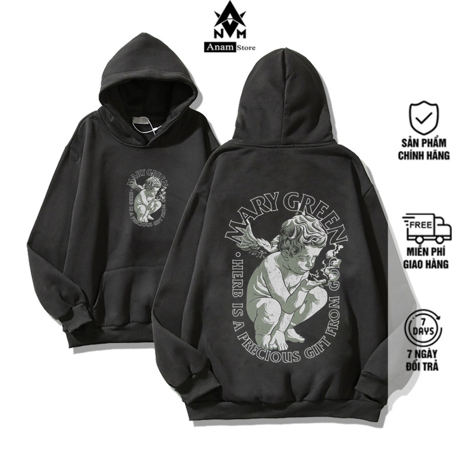 ÁO HOODIE FORM RỘNG NAM NỮ ANGEL 4