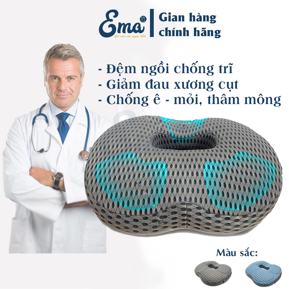 Đệm ngồi chống trĩ, giảm đau xương cụt EMA Thế Hệ 2 - Dành cho dân văn phòng, lái xe