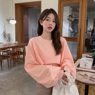 Set áo croptop kèm áo 2 dây