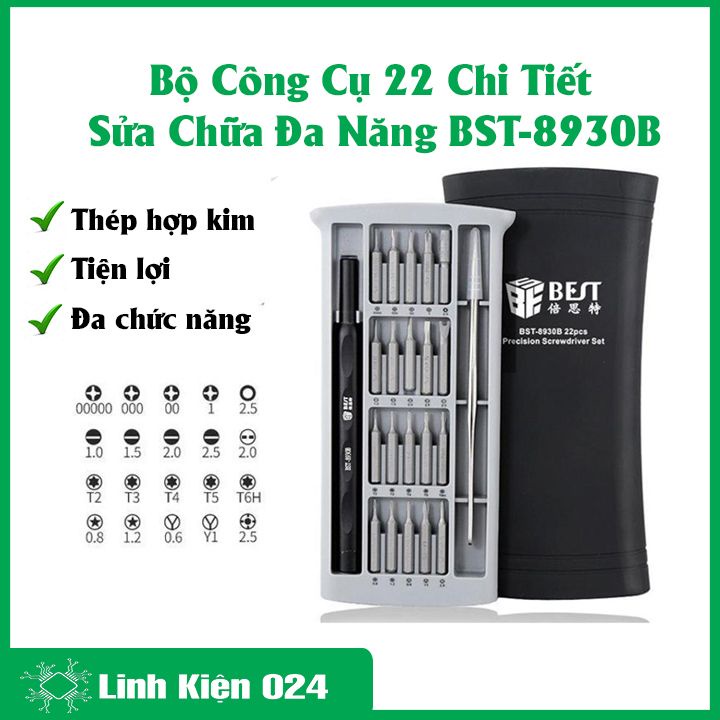 Bộ Công Cụ 22 Chi Tiết Cao Cấp Best-8930B Sửa Chữa Đa Năng