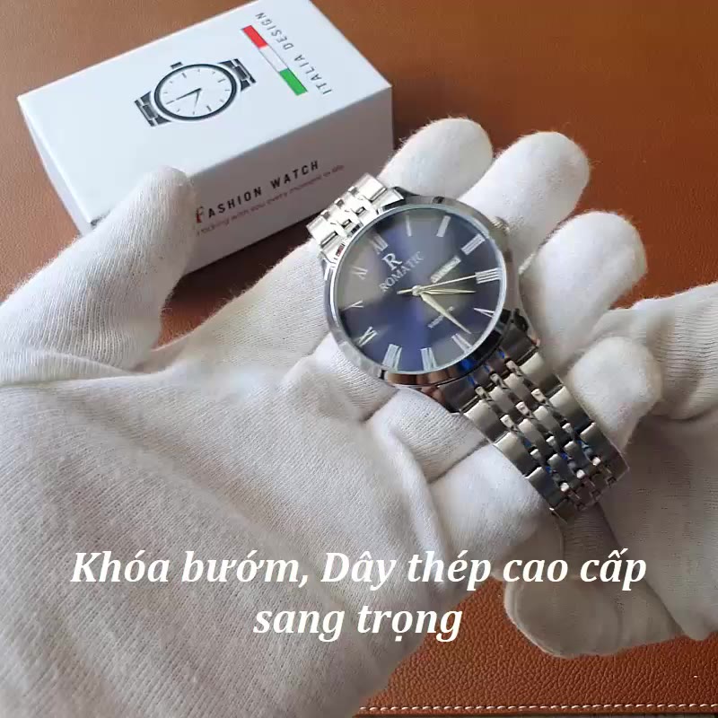 Đồng hồ Nam ROMATIC 8871 Đơn Giản Sang Trọng, Chống Nước, Dây Thép Cao Cấp, Bảo Hành Toàn Quốc 12 Tháng | BigBuy360 - bigbuy360.vn
