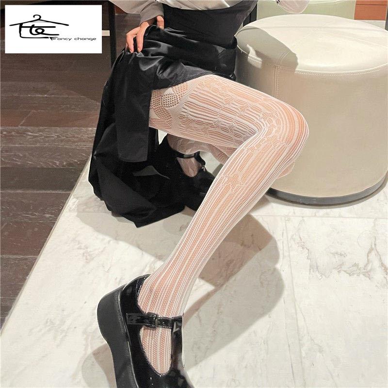 Quần Tất Lưới Xuyên Thấu Họa Tiết Ngôi Sao Phong Cách lolita Dễ Phối Đồ Cho Nữ