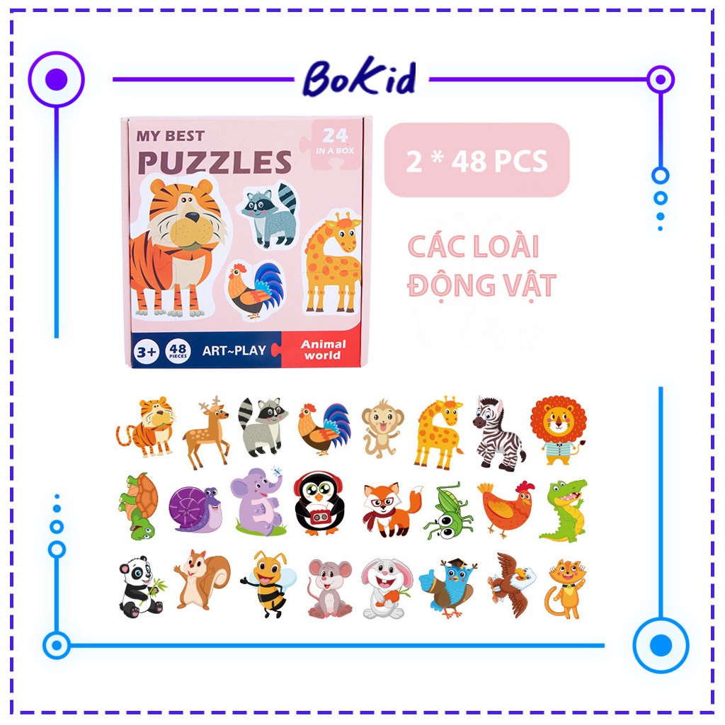 Bộ đồ chơi thông minh - đồ chơi ghép hình phát triển trí tuệ tư duy puzzles cho bé từ 3 tuổi