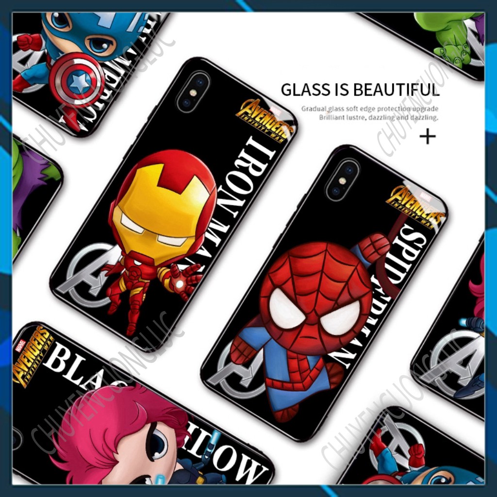 [SALE] Ốp điện thoại kính cường lực in hình Marvel Avenger hoạt hình cho Samsung Galaxy S20 Plus S20 Ultra