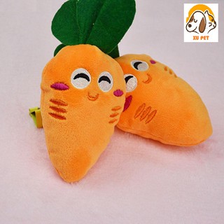 Thú Nhồi Bông Hình Củ Cà Rốt - Đồ Chơi Cho Thú Cưng ( Có Tiếng còi Kêu )