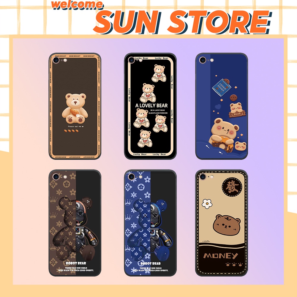 Ốp lưng IP 5/ 5S/ 6/ 6S/ 6 plus/ 6s plus/ 7/ 8/ se 2020 gấu cute, dễ thương, ốp lưng dẻo thời trang giá rẻ
