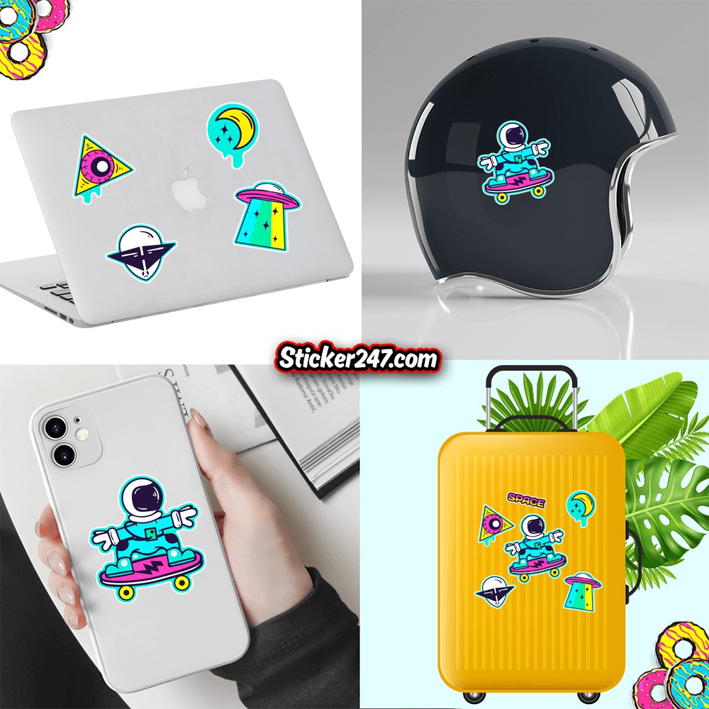 𝗦𝘁𝗶𝗰𝗸𝗲𝗿 dán trang trí không gian vũ trụ | SPACE0001 | Sticker 247