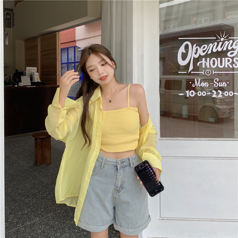 Áo Sơ Mi Tay Dài Chống Nắng Thời Trang Mùa Hè Dễ Phối Đồ