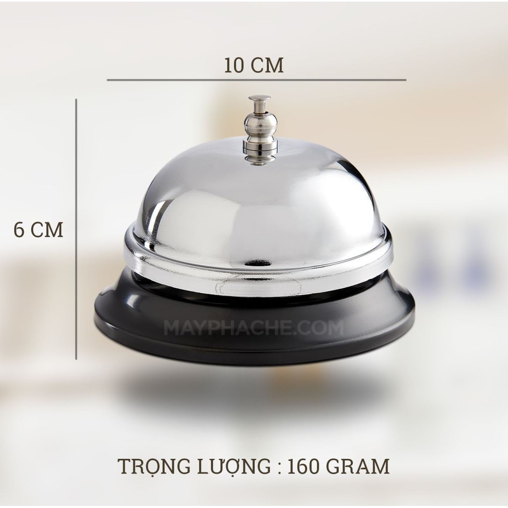 [Giá sỉ] Chuông báo ra đồ ăn báo order gọi order halo haloo để bàn gọi phục vụ cỡ lớn, hàng inox xịn