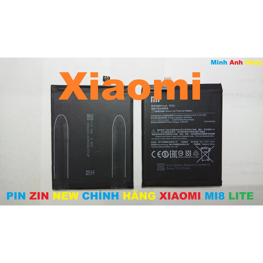 PIN ZIN NEW CHÍNH HÃNG XIAOMI MI 8 LITE-BM3J