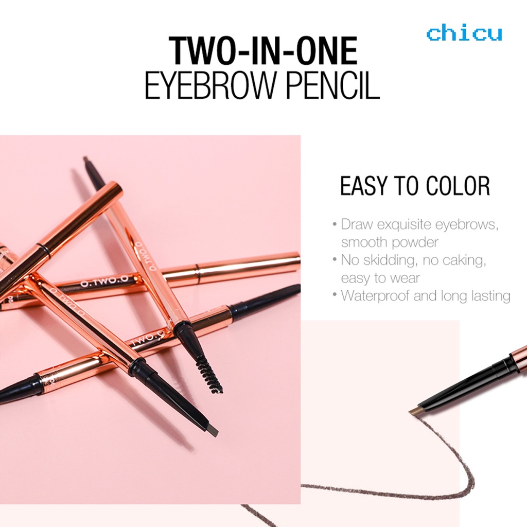 [Hàng mới về] Bút chì kẻ lông mày hai đầu lâu trôi chống thấm nước