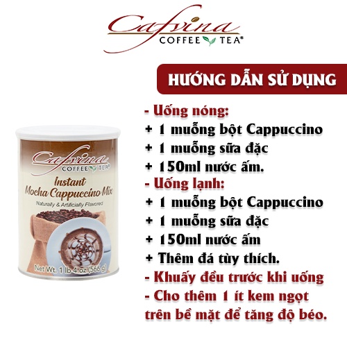 Bột Cà Phê Mocha Cappuccino Quốc Việt 566g Cà Phê Nguyên Chất - Instant Mocha Cappuccino - Hộp thiếc