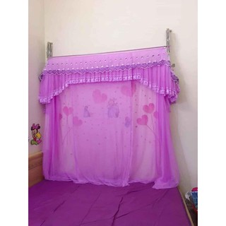 Màn khung xếp(kèm khung) 1.6x2x2.1m chất lượng cao, Tuyn lạnh, mềm mịn...