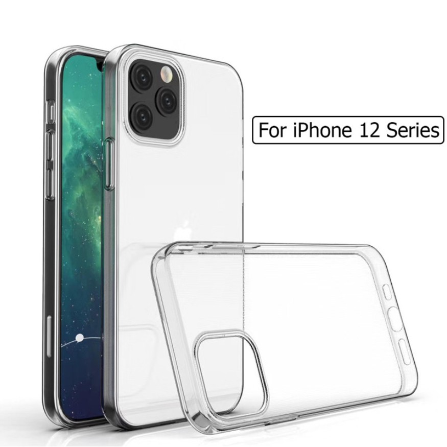 Ốp lưng Silicon dẻo trong suốt cho iPhone IP 6 Plus 7 Plus X Xs Max 11 Pro 12 Mini cao cấp không ko ố bảo vệ điện thoại