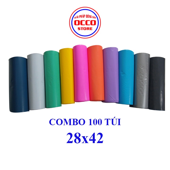 Túi gói hàng tự dính OCCO kích thước 28x42cm, cuộn 100 túi