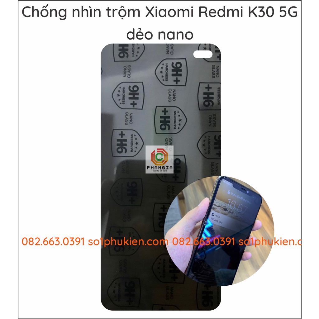 Dán cường lực chống nhìn trộm Xiaomi Redmi K20 / K20 pro / K30 / K30 5g / K30 pro dẻo nano