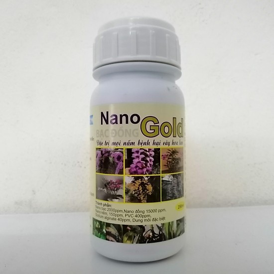 Chế phẩm Nano gold Bạc Đồng trừ nấm bệnh cho cây hoa hồng, hoa lan