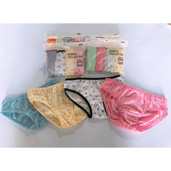 SET 4 QUẦN CHÍP CHO BÉ GÁI TỪ 1-12 TUỔI (TÚI ZIP) -HÀNG COTTON SIÊU XINH-HOT