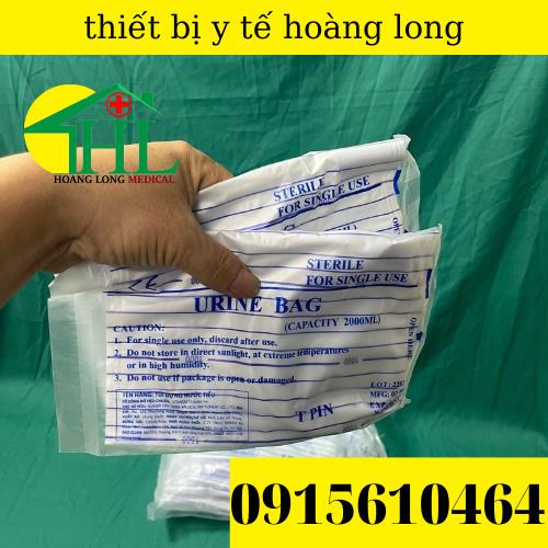 Combo 10 túi đựng nước tiểu van ngang y tế