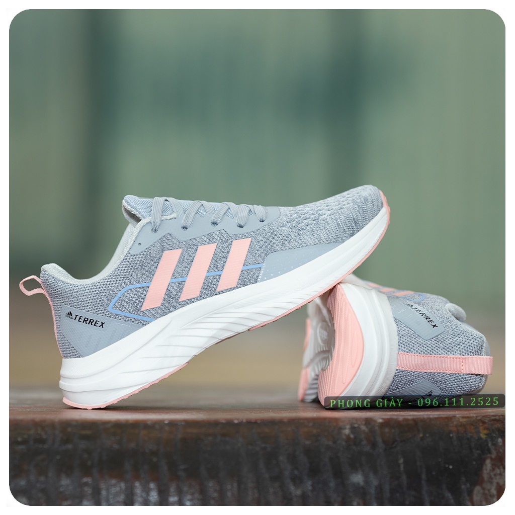 Giày Sneaker Nữ Giày Thể Thao Nữ D12 Màu Ghi Hồng
