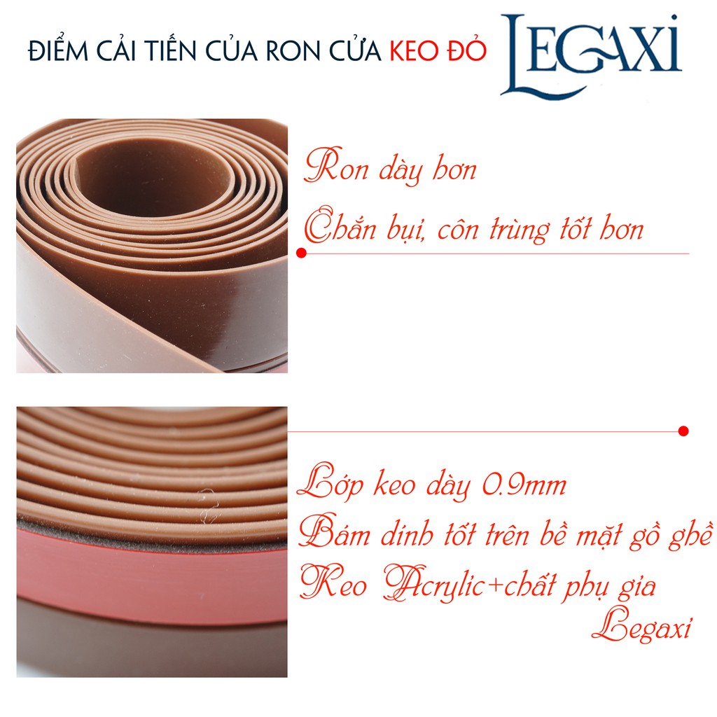 Ron Dài 2m Dán Lấp Kín Khe Hở Chân Cửa Legaxi Ngăn Bụi, Muỗi, Gián Rộng 45mm