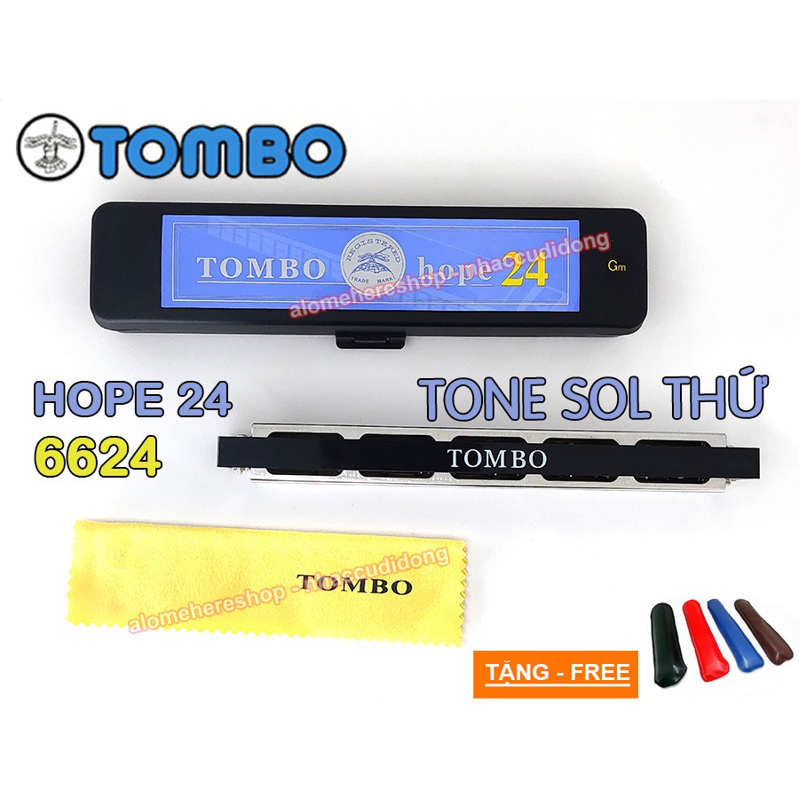 Kèn harmonica tremolo Tombo Hope 24 6624 Key Gm Tone Sol Thứ Có Clip Test Âm