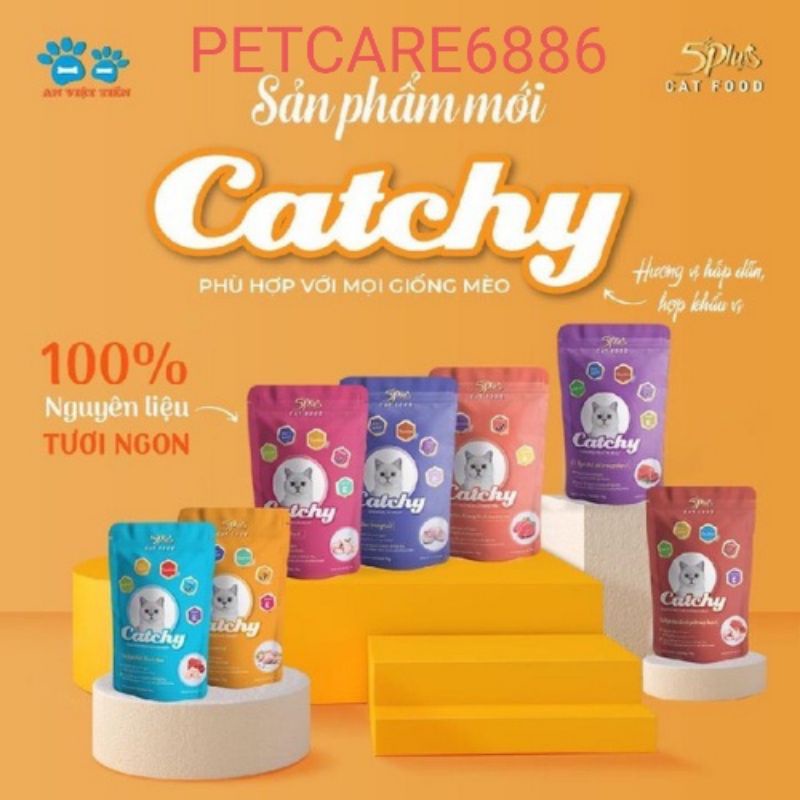Pate mèo Catchy 70g thức ăn cho mèo con và mèo lớn