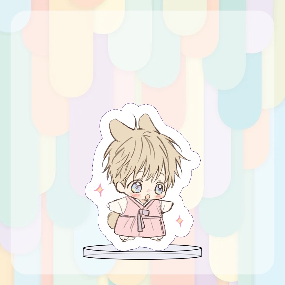 Mô hình Standee NO LOVE ZONE BL Không Chốn Yêu Đương manhwa chibi mica trưng bày