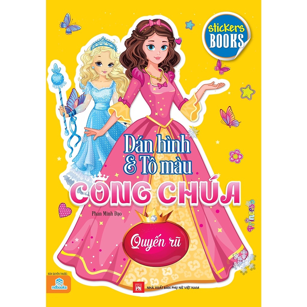Sách Dán hình và tô màu Công Chúa