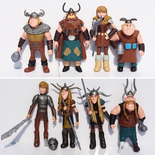 Set 8 Mô Hình Đồ Chơi Nhân Vật Hoạt Hình How To Train Your Dragon 2 10-13cm