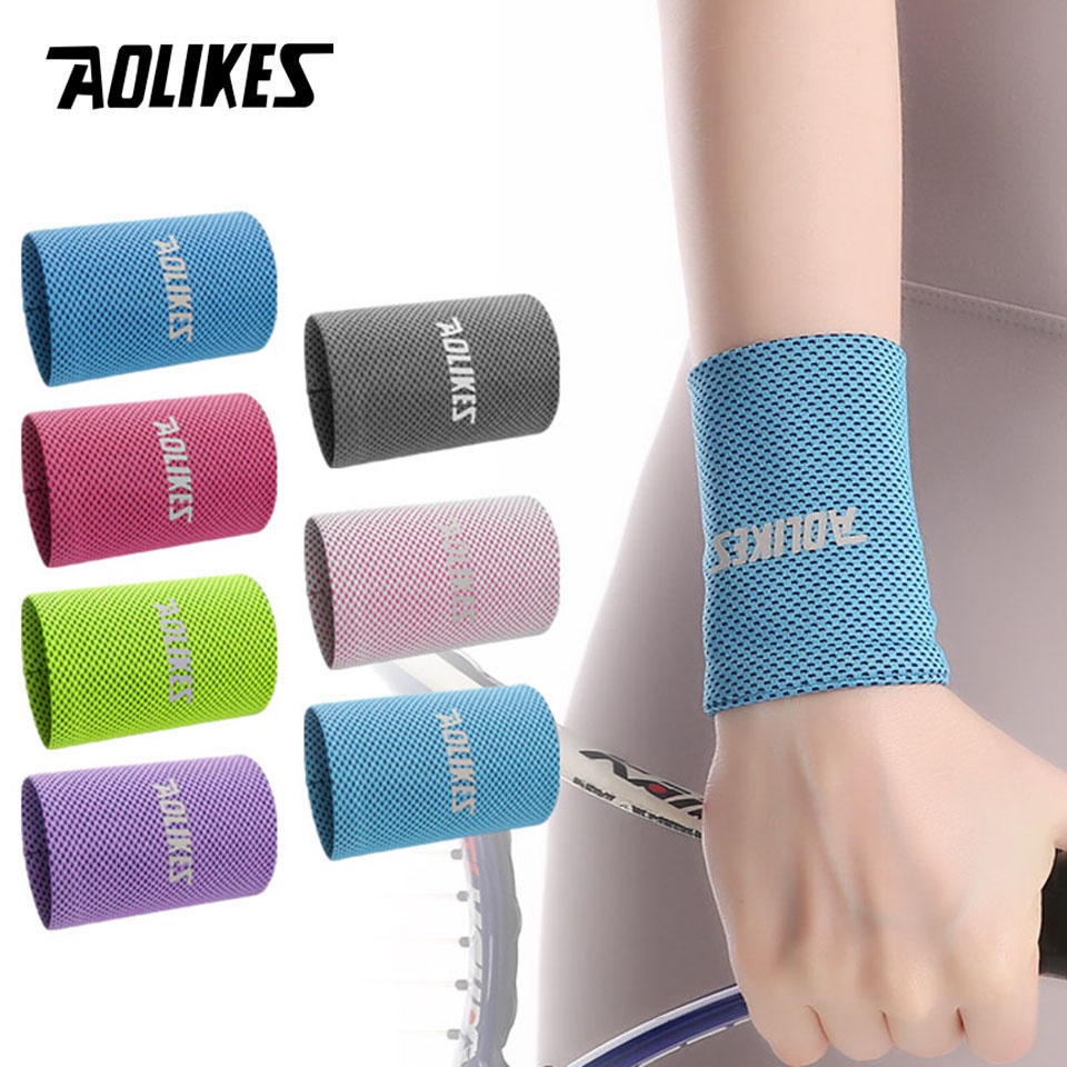 Cặp găng cổ tay AOLIKES hỗ trợ tập thể thao/ bóng chuyền/ yoga thoáng khí