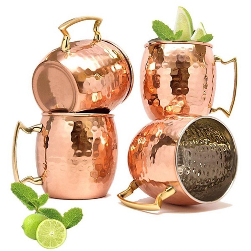 Ly Thủy Tinh Uống Bia / Cocktail Bằng Đồng Mạ Màu