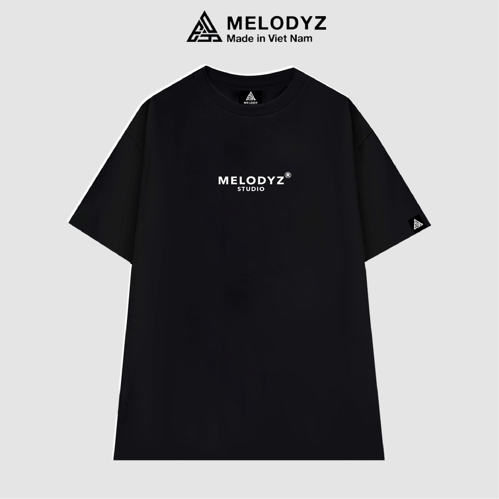 Áo Thun Unisex Logo Local Brand MelodyZ, Áo Phông Nam Nữ Tay Lỡ Form Rộng Oversize Cotton 100% Basic Tee