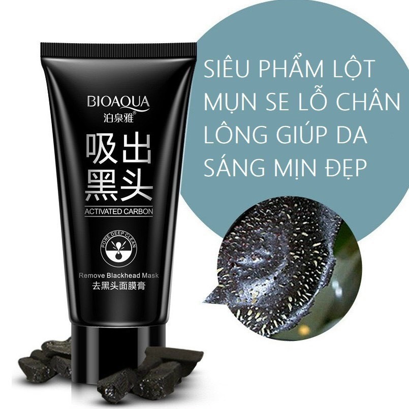 Gel Lột Mụn Bioaqua Chiết Xuất Từ Than Tre Hoạt Tính, Sạch Bay Mụn, Se Khít Lỗ Chân Lông, Bảo Vệ Da Hiệu Quả