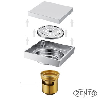 Thoát sàn chống mùi Square Shaped ZT532