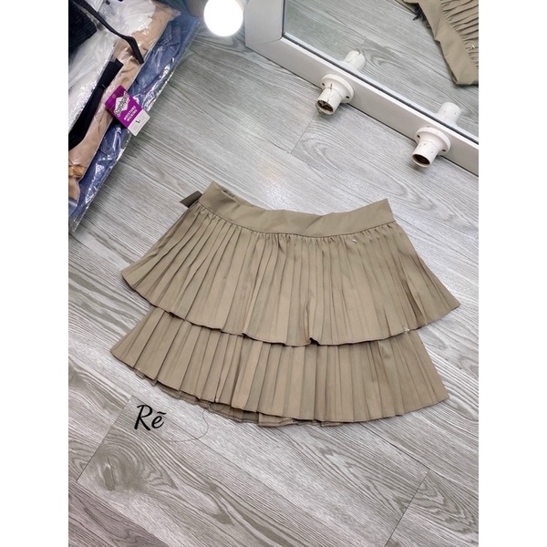 Chân váy 2 tầng dập ly 2 tầng xinh xắn