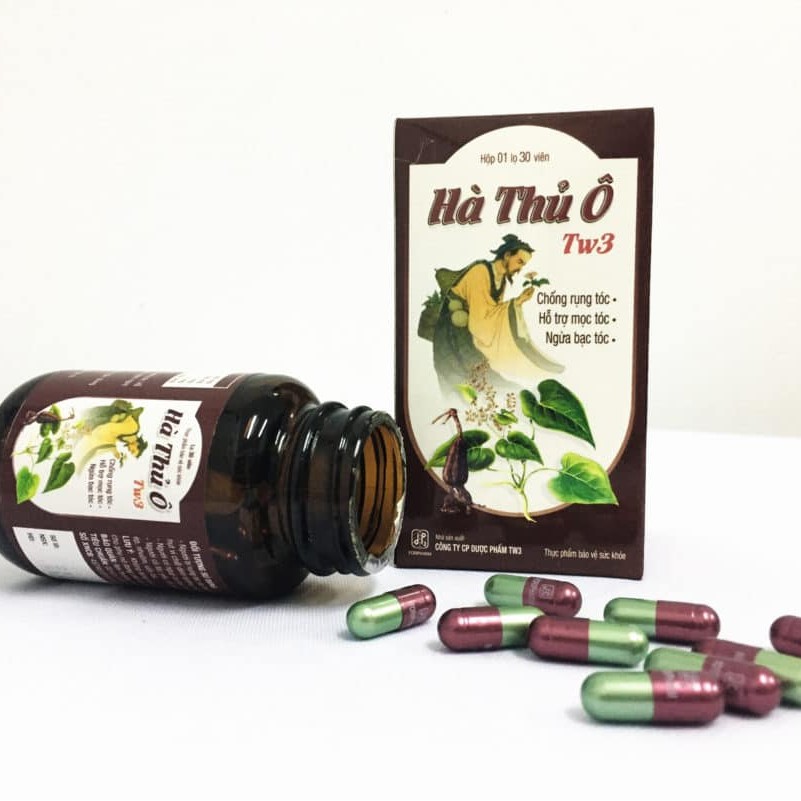 Hà Thủ Ô Tw3- Hỗ trợ làm đen tóc, giảm tóc gãy rụng, ngăn bạc tóc (Lọ 30 viên)